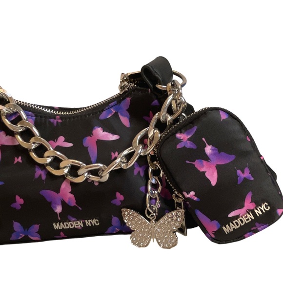 Steve Madden Butterfly Purse, Crossbody with detachable matching coin purse - Picture 2 of 7